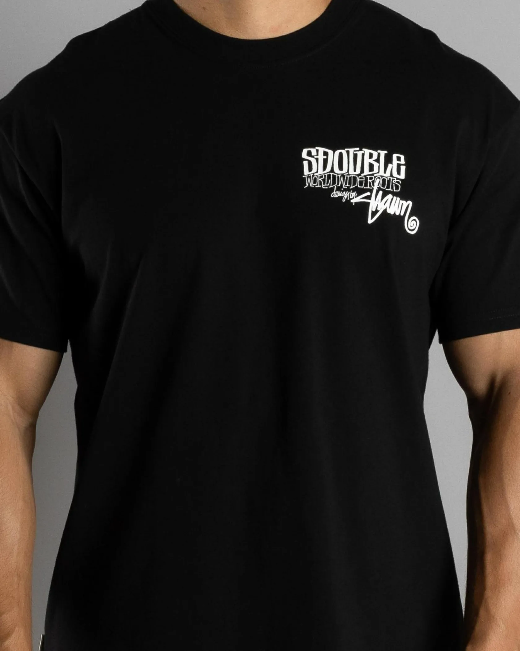 S-Double World Wide Roots T-Shirt Black Outlet