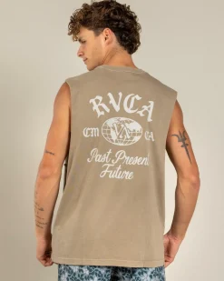 RVCA Worldwide Muscle Tank Coyote Sale