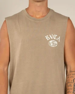 RVCA Worldwide Muscle Tank Coyote Sale