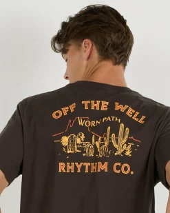 Rhythm Worn Path T-Shirt Black Sale