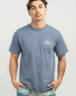 Rusty Wull Wolume T-Shirt China Blue New