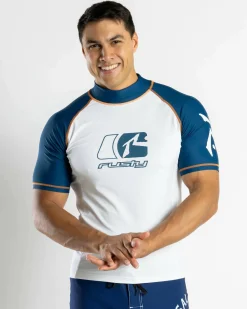 Rusty Y2SHAY Short Sleeve Wetshirt White / Navy Clearance