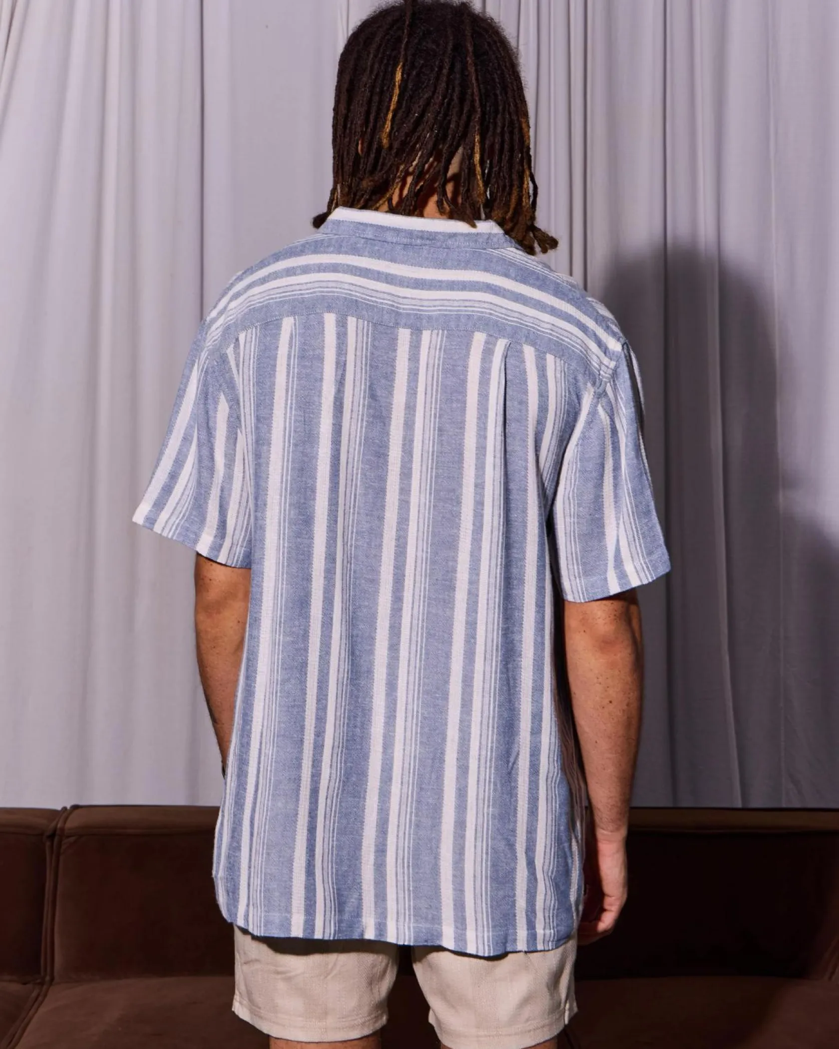 Lucid Zephyr Short Sleeve Shirt Blue / Natural Online